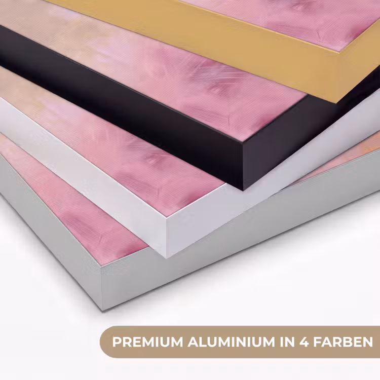 Abstract - Borstelstreken - Kunst - Paars - Goud Textielframe zwart klein -USP_kleurenDE