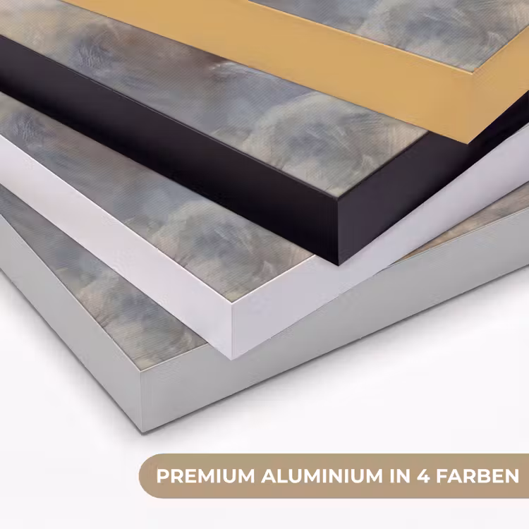Abstract - Wolken - Sfeervol - Beige - Grijs Textielframe zwart klein -USP_kleurenDE