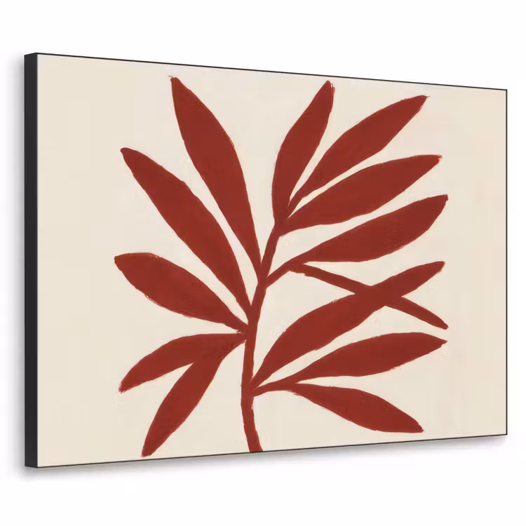 Tak - Bladeren - Rood Textielframe - compleet frame klein -3d