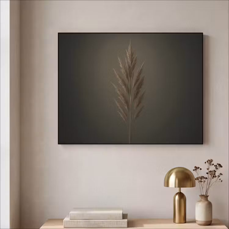 Tak - Pluimgras - Donkerbruin Textielframe - compleet frame klein -sfeer2