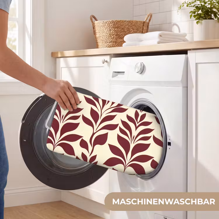 Abstract - Bladeren - Burgundy Badmat middel 997 -USP_WasbaarDE