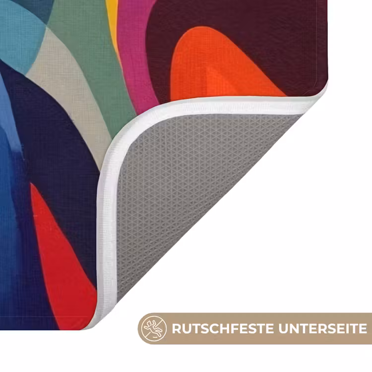 Abstract - Kleurrijk - Golven - Lijnen Badmat middel -USP_AntislipDE