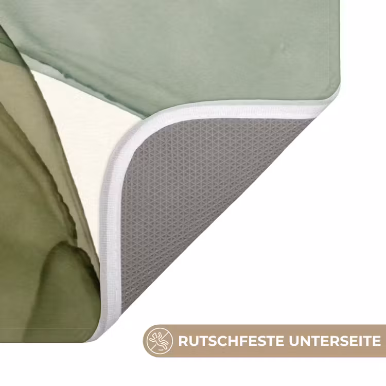 Abstract - Vormen - Modern - Kunst - Groen - Bruin Badmat middel -USP_AntislipDE