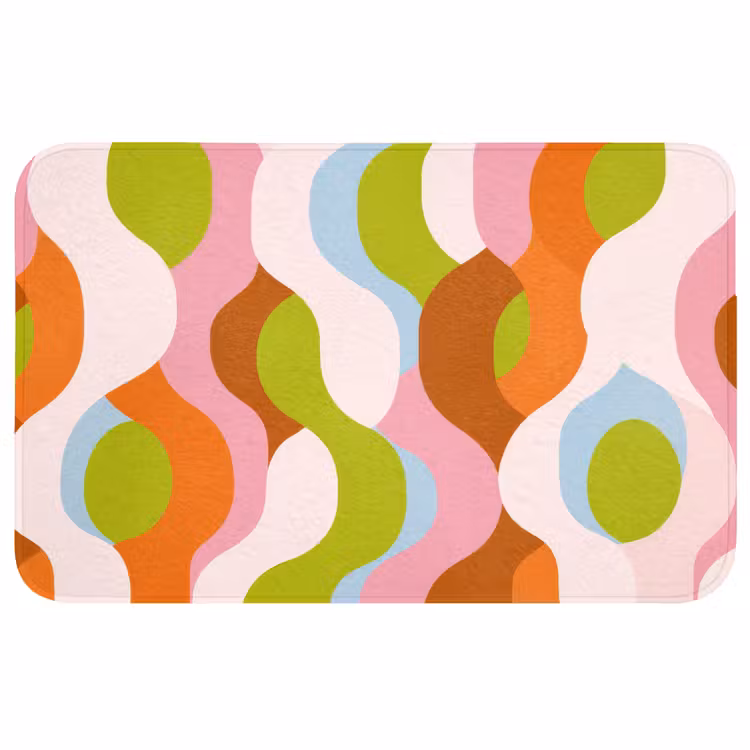 Abstract - Vormen - Roze Badmat middel -3d