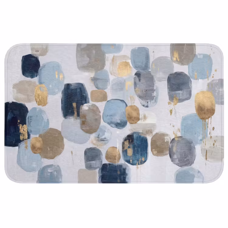 Abstract - Goud - Vormen Badmat middel -3d