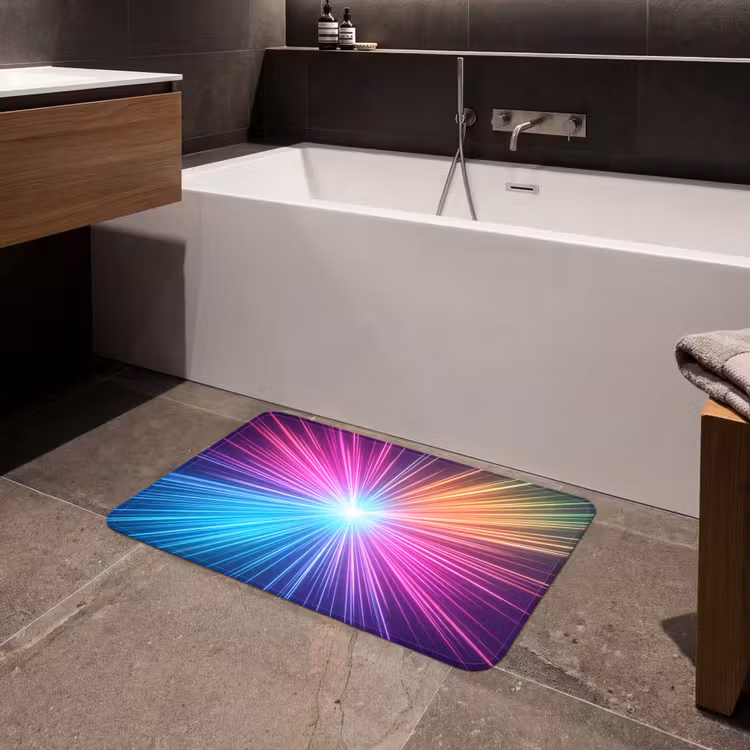 Abstract - Light - Burst - Modern - Colorful Badmat middel -sfeer3