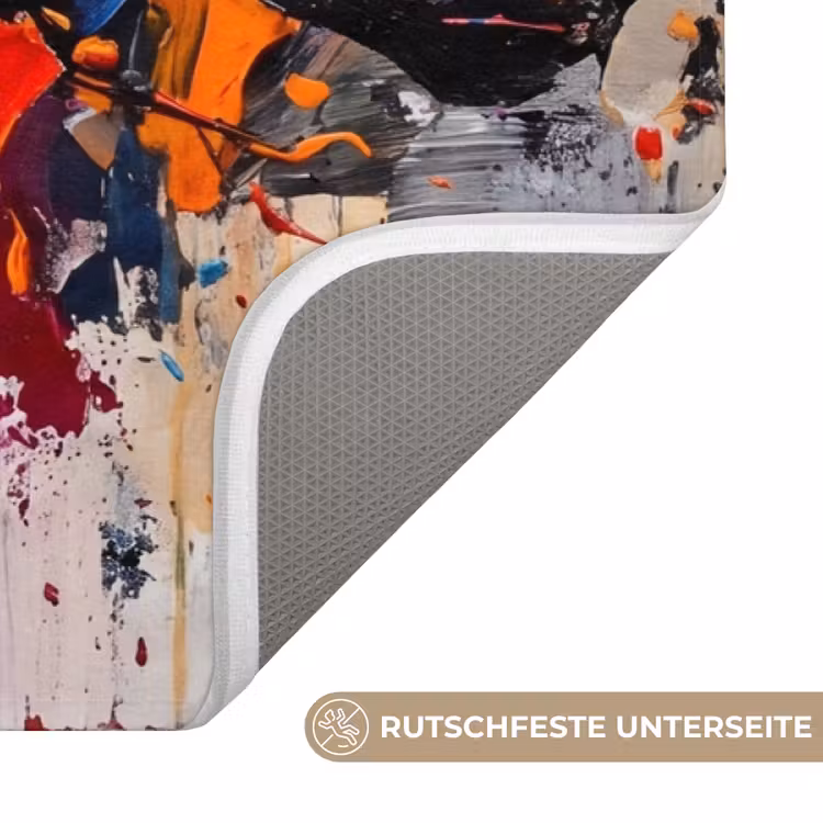 Abstract - Schilderij - Kleurrijk - Dynamisch Badmat middel -USP_AntislipDE