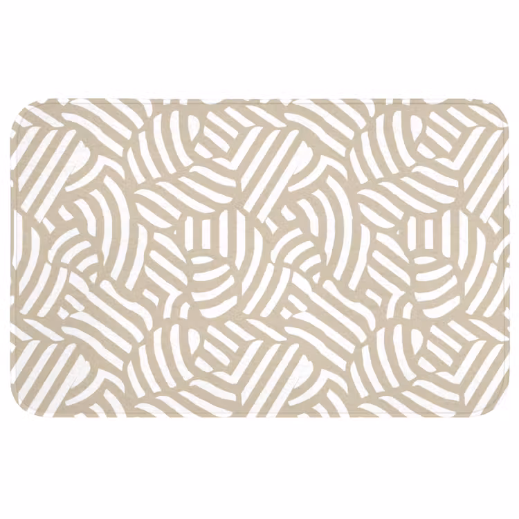 Abstract - Modern - Beige Badmat middel 997 -3d