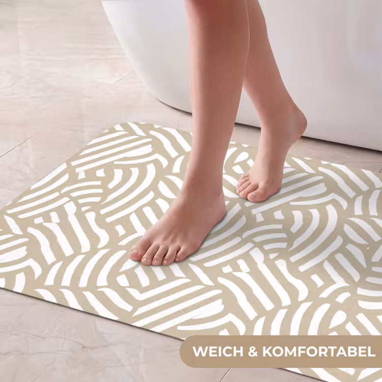Abstract - Modern - Beige Badmat middel 997 -USP_ZachtDE
