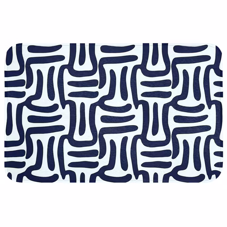 Abstract - Modern - Blauw Badmat middel 997 -3d