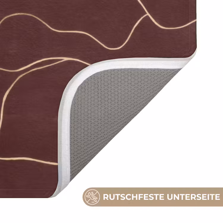 Abstract - Modern - Bruin Badmat middel 997 -USP_AntislipDE