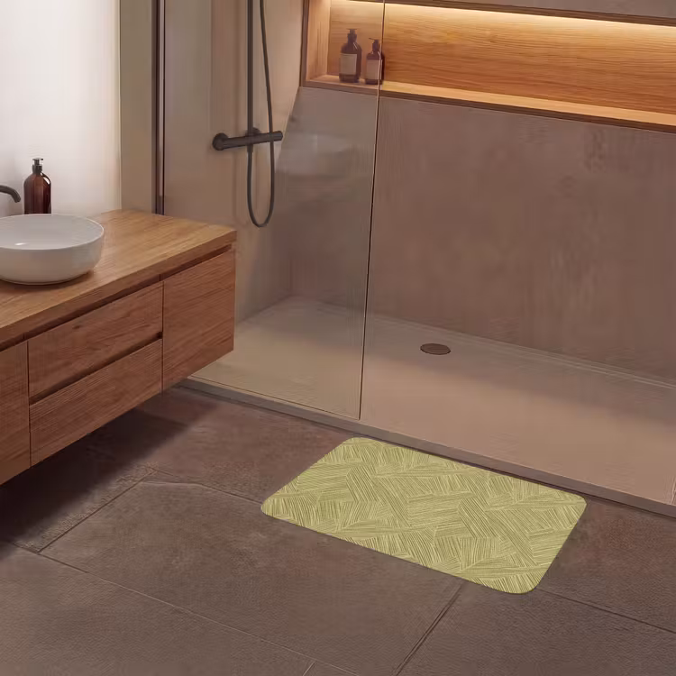 Abstract - Modern - Groen Badmat middel 997 -sfeer2