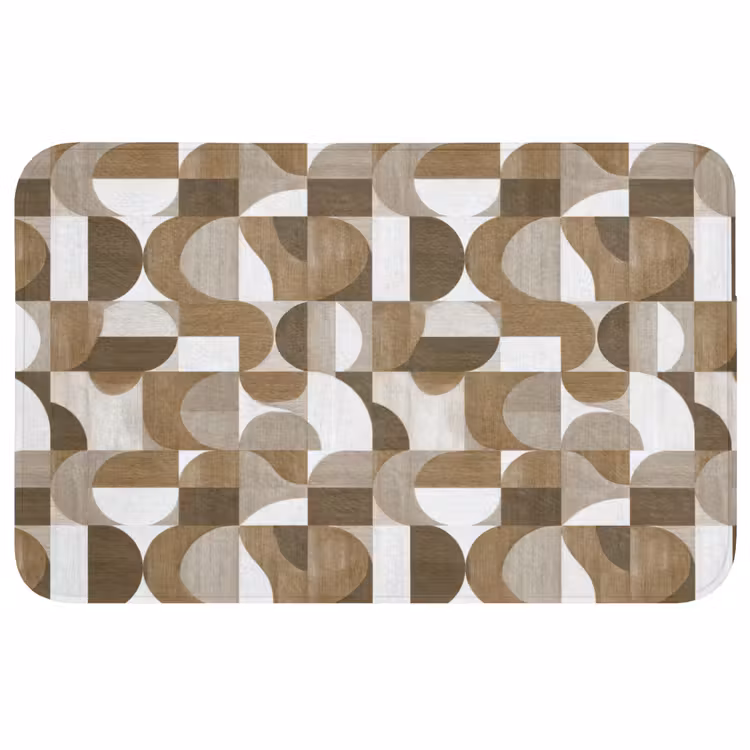 Abstract - Retro - Bruin Badmat middel 997 -3d