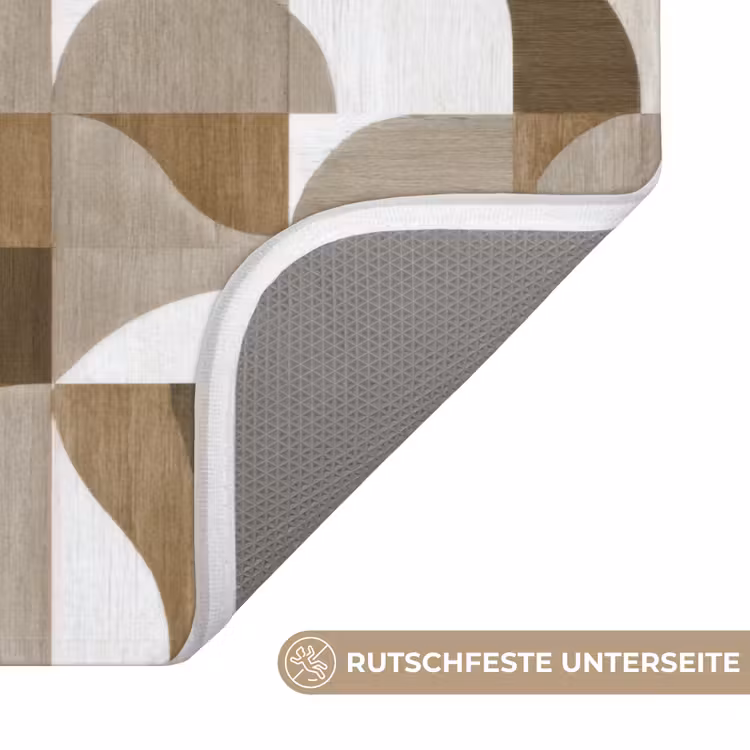 Abstract - Retro - Bruin Badmat middel 997 -USP_AntislipDE