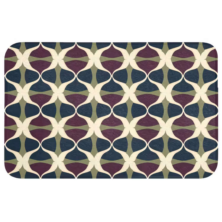 Abstract - Retro - Kleurrijk Badmat middel 997 -3d