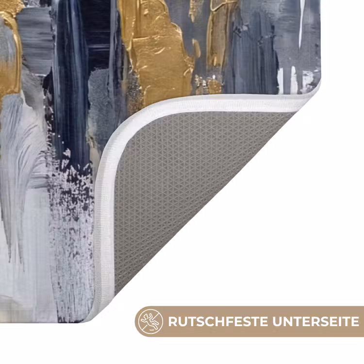 Abstract - Structuur - Goud - Grijs - Modern Badmat middel -USP_AntislipDE