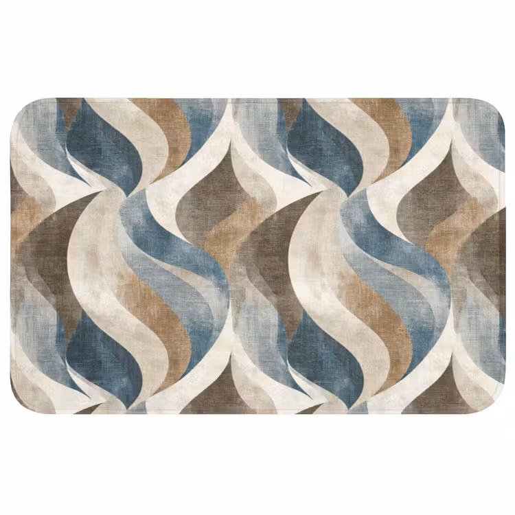 Abstract - Golven - Kleurrijk Badmat middel 997 -3d