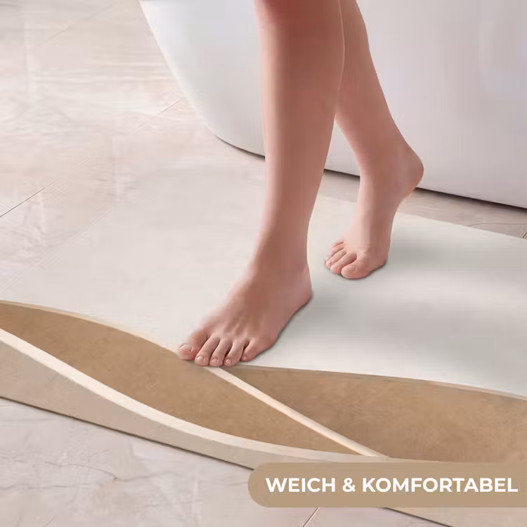 Abstract - Golven - Modern - Beige Badmat middel -USP_ZachtDE