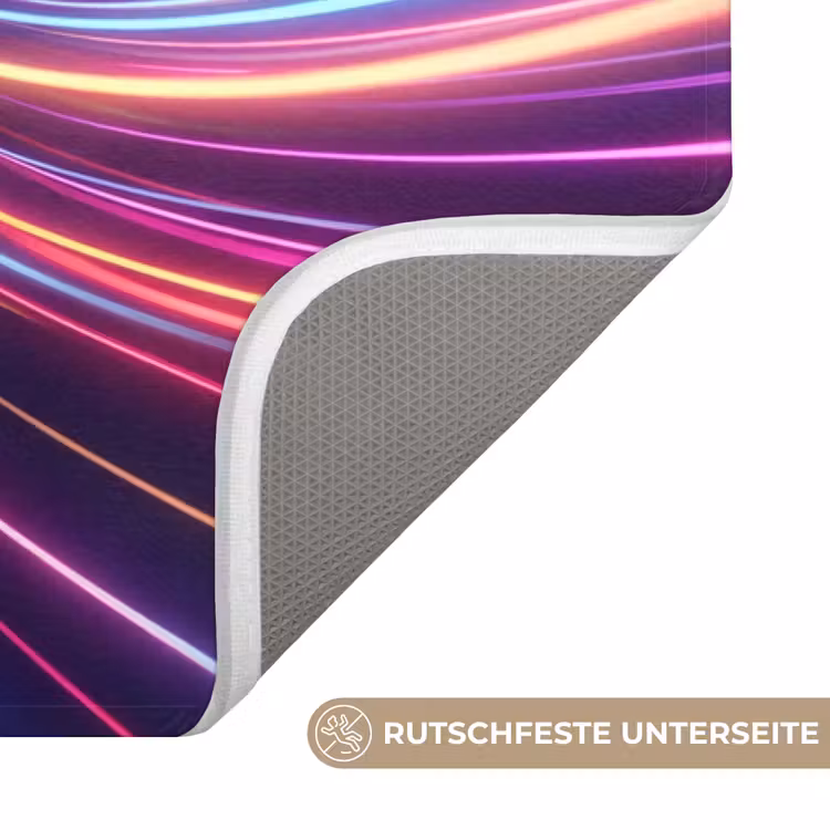Abstract - Swirl - Futuristic - Neon Badmat middel -USP_AntislipDE