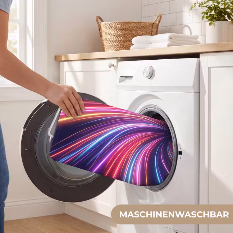 Abstract - Swirl - Futuristic - Neon Badmat middel -USP_WasbaarDE