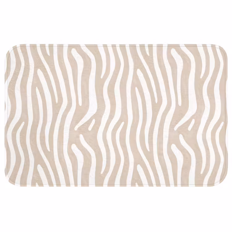 Abstract - Zebra - Beige Badmat middel 997 -3d