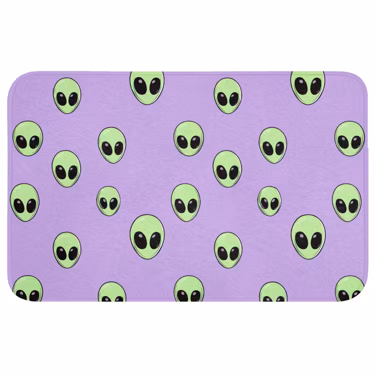 Alien - Retro - Lila Badmat middel 997 -3d