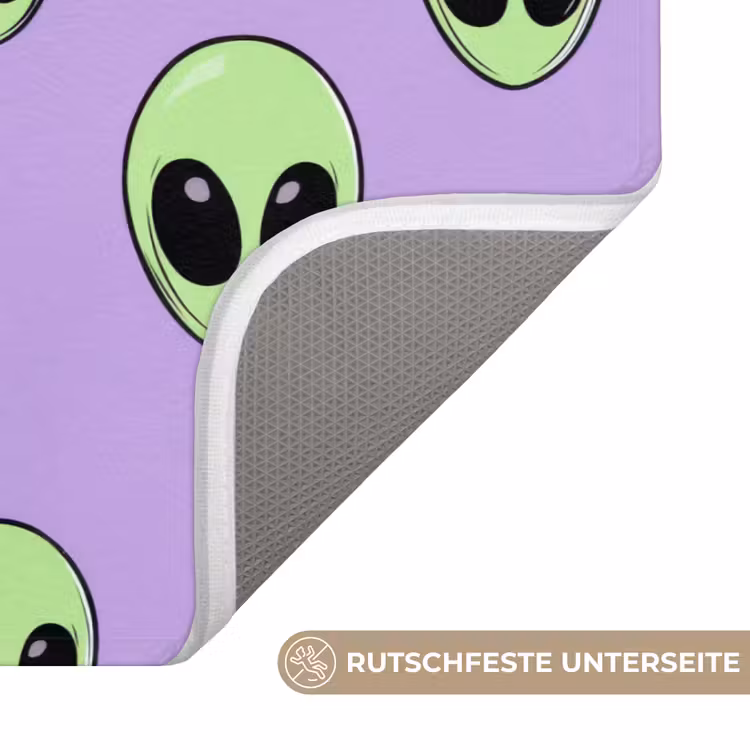 Alien - Retro - Lila Badmat middel 997 -USP_AntislipDE