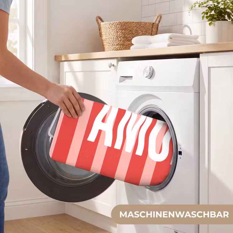 Amor - Strepen - Rood - Roze Badmat middel -USP_WasbaarDE
