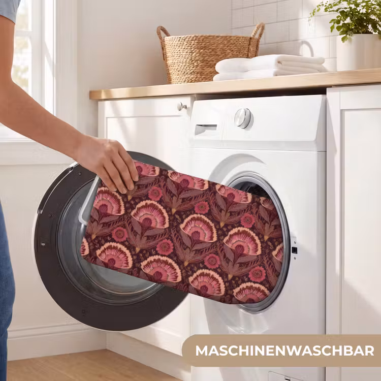 Antiek - Bloemen - Kleurrijk Badmat middel 997 -USP_WasbaarDE