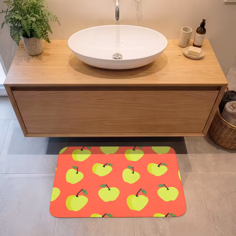 Appels - Modern - Groen Badmat middel 997 -sfeer1