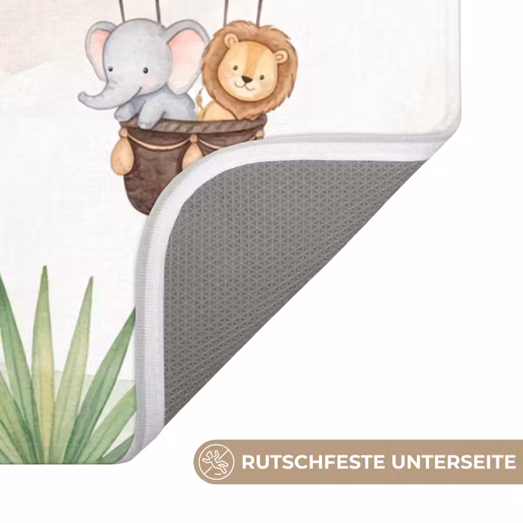 Aquarel - Luchtballonnen - Pastel Badmat middel -USP_AntislipDE