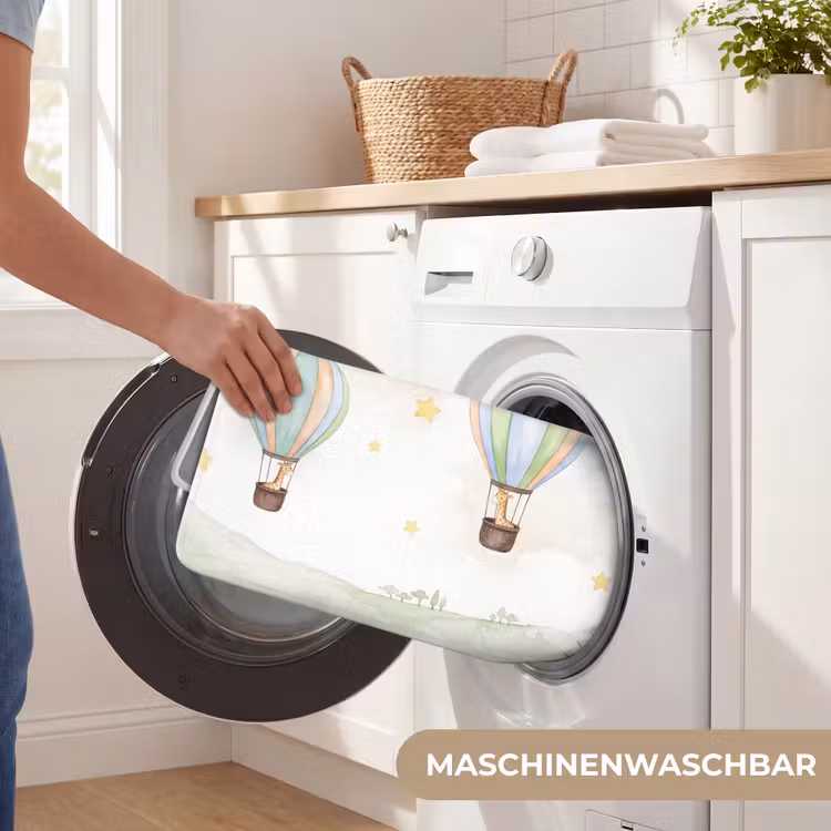 Aquarel - Luchtballonnen - Pastel Badmat middel -USP_WasbaarDE