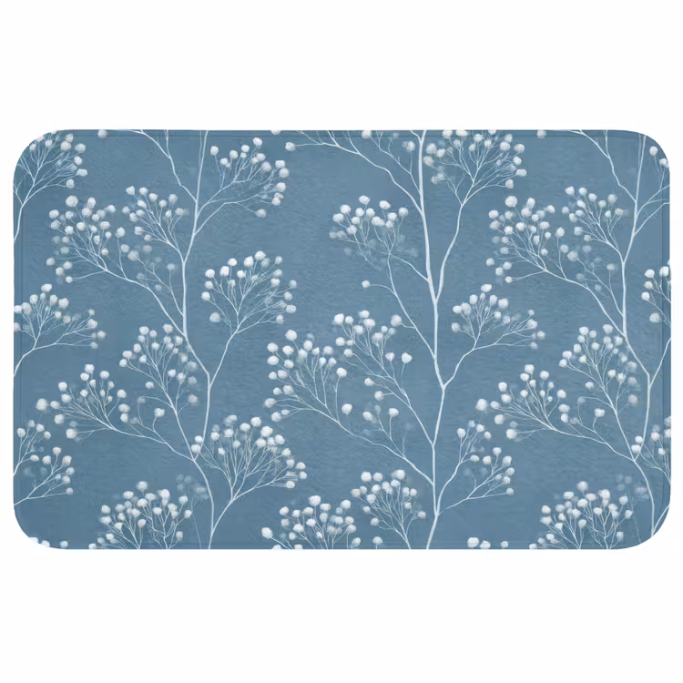 Takken - Bessen - Patroon - Lichtblauw Badmat middel 997 -3d