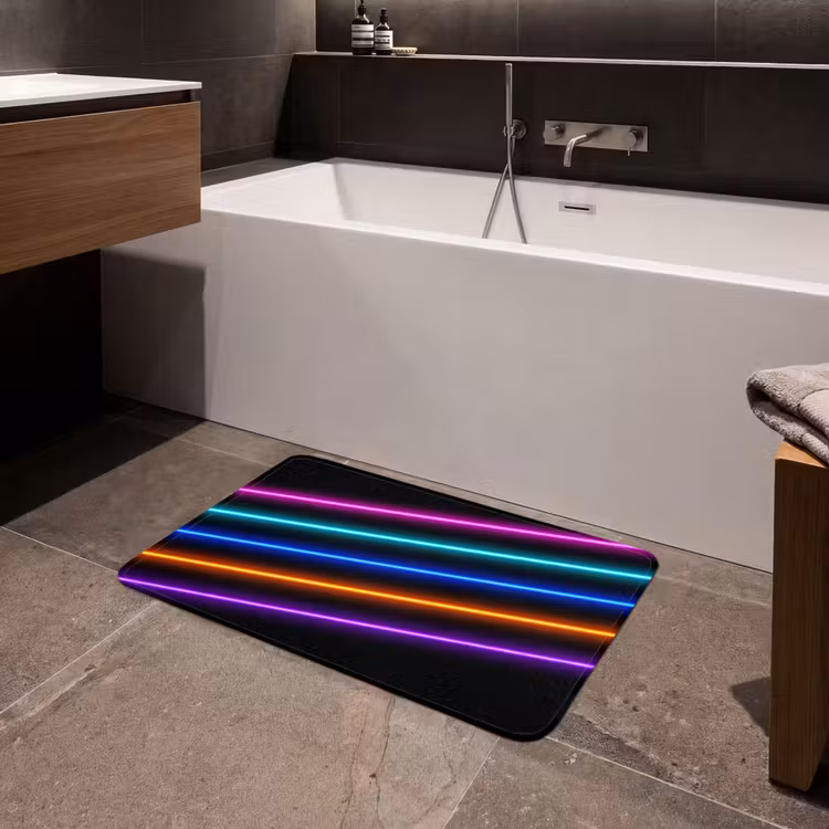 Esthetiek - Retro - Neon Badmat middel -sfeer3