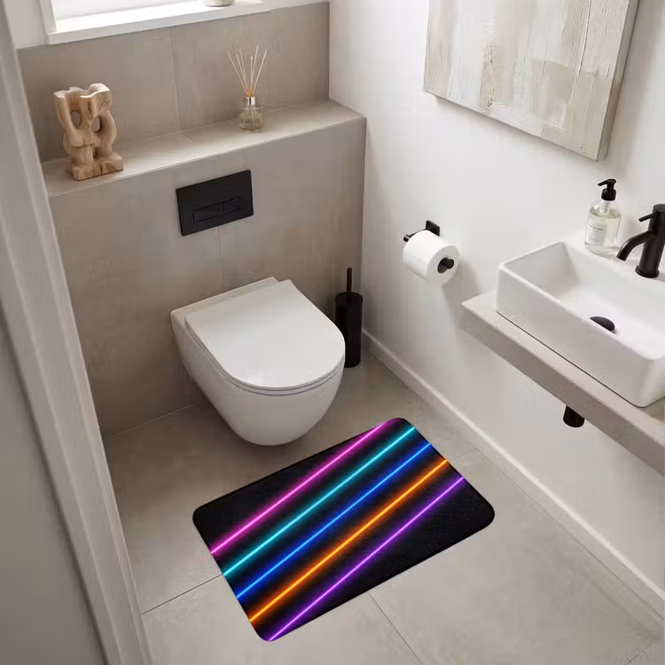Esthetiek - Retro - Neon Badmat middel -sfeer4