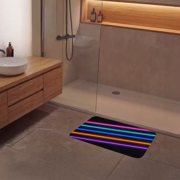 Esthetiek - Retro - Neon Badmat middel -sfeer2