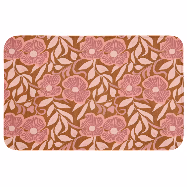 Sfeer - Bloemen - Roze Badmat middel 997 -3d