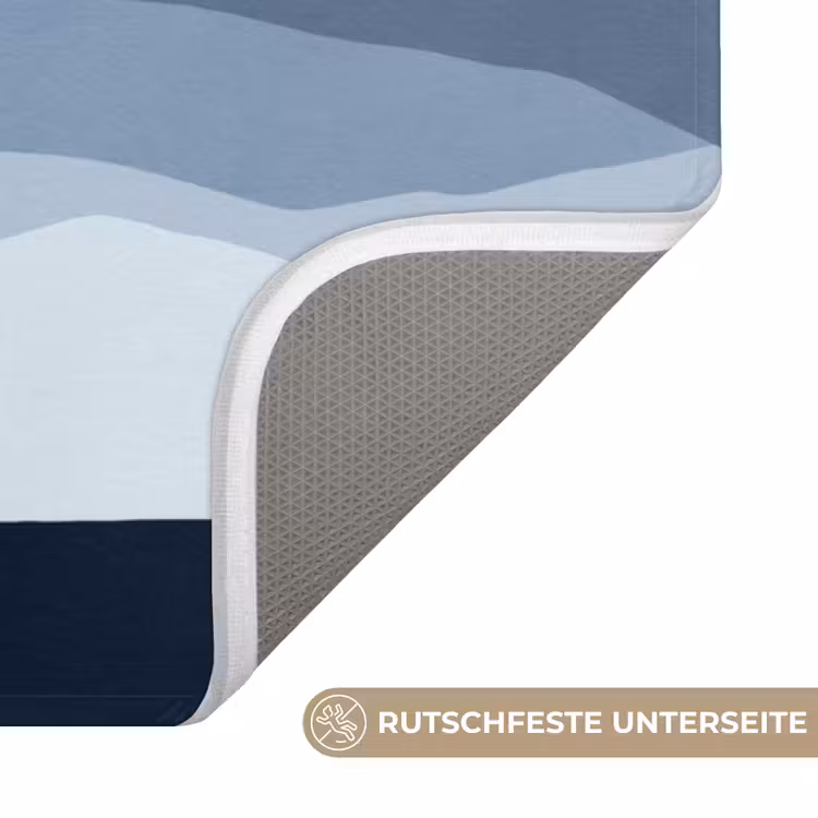 Auto - Meer - Bergen - Blauw Badmat middel -USP_AntislipDE