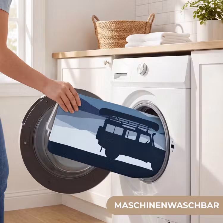 Auto - Meer - Bergen - Blauw Badmat middel -USP_WasbaarDE
