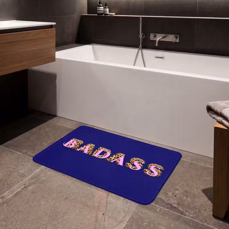 Badass - Panterpint - Schaduw - Roze Badmat middel -sfeer3
