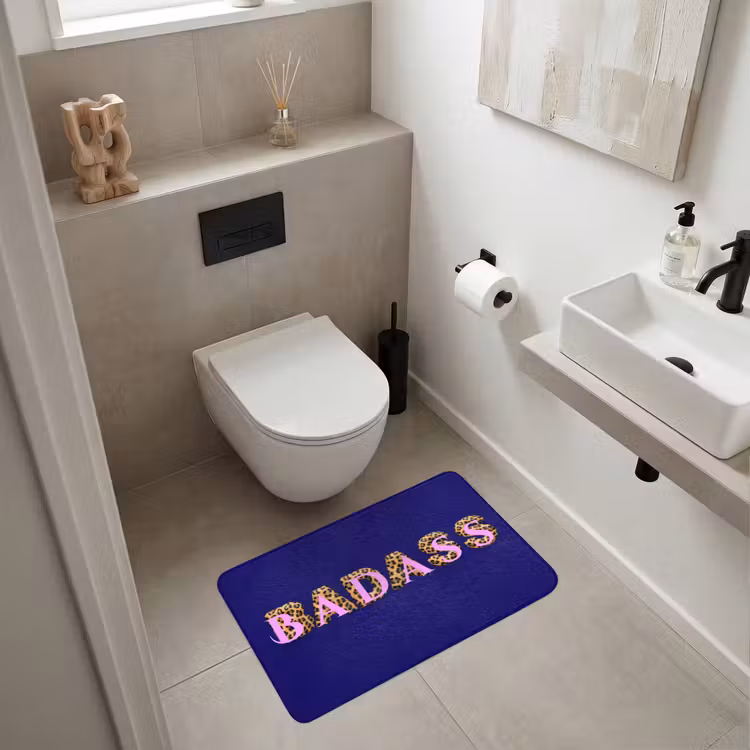 Badass - Panterpint - Schaduw - Roze Badmat middel -sfeer4