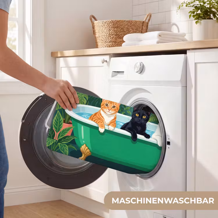 Badkamer - Kattenparade - Kleurrijk Badmat middel -USP_WasbaarDE