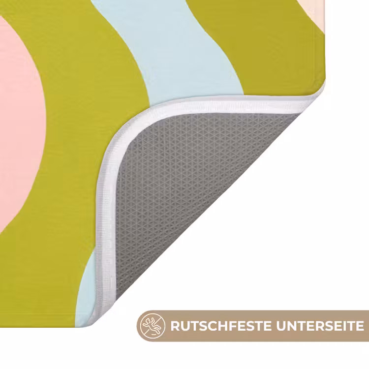 Banen - Golven - Kleurrijk - Verticaal Badmat middel -USP_AntislipDE