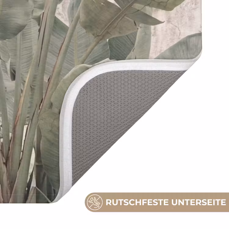 Bananenbladeren - Beton - Groen Badmat middel -USP_AntislipDE