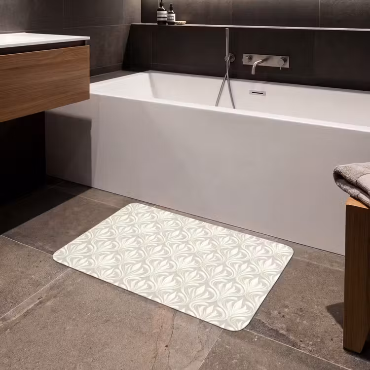 Barok - Patroon - Beige Badmat middel 997 -sfeer3