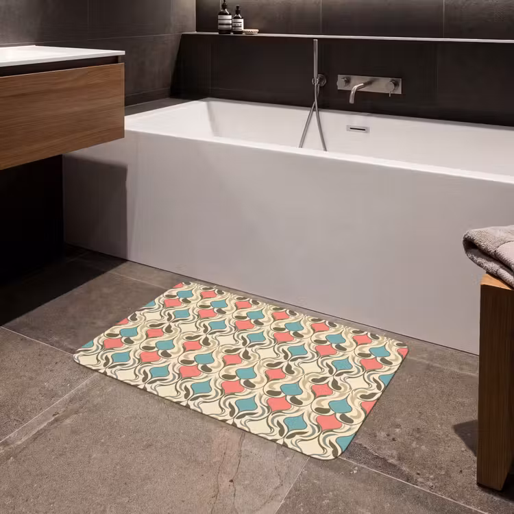 Barok - Retro - Kleurrijk Badmat middel 997 -sfeer3