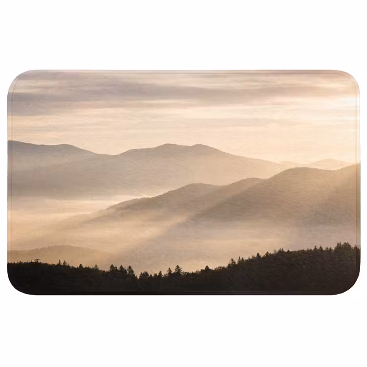 Bergen - Mist - Zonnestralen Badmat middel -3d