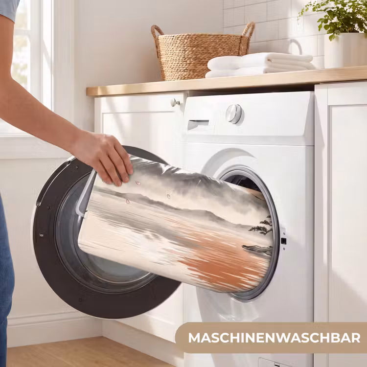 Bergtop - Meer - Bloesem Badmat middel -USP_WasbaarDE