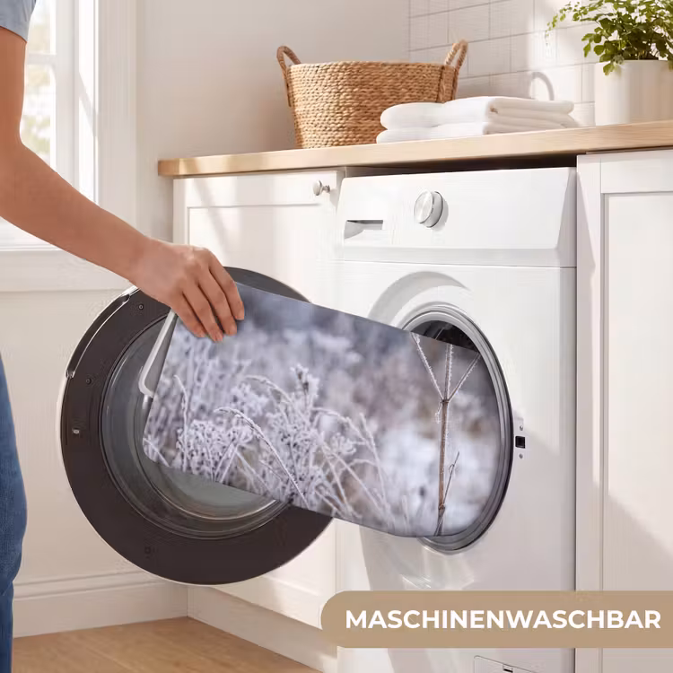 Schermbloem - Rijp - Kristallen - Winter - Delicaat Badmat middel -USP_WasbaarDE