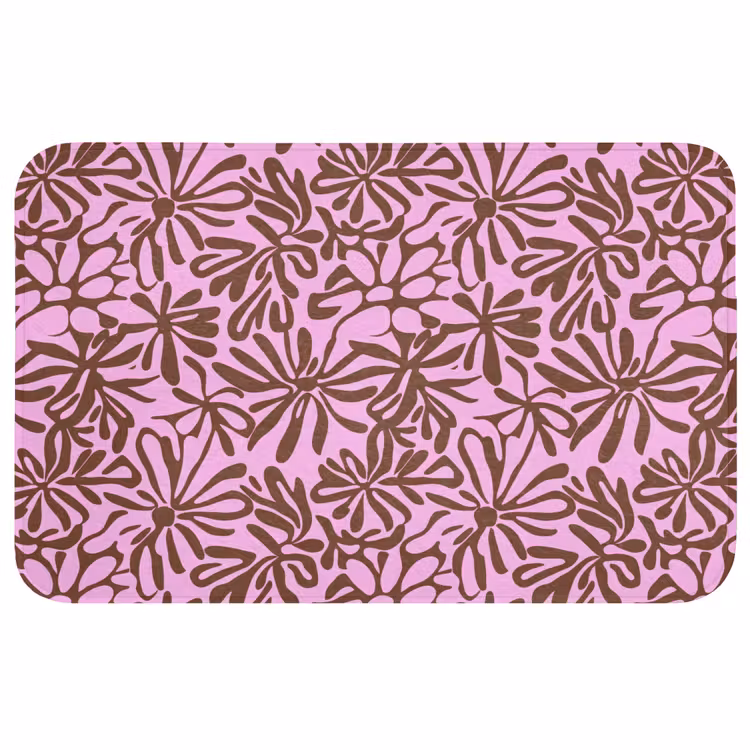 Organisch - Patroon - Roze Badmat middel 997 -3d